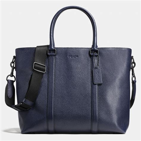 leather tote coach men